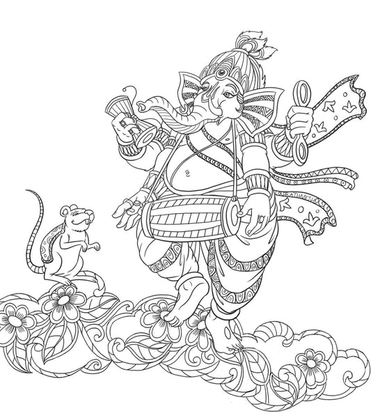 Shree Ganesha, Colouring Book, The Friendly God Who Helps Everyone