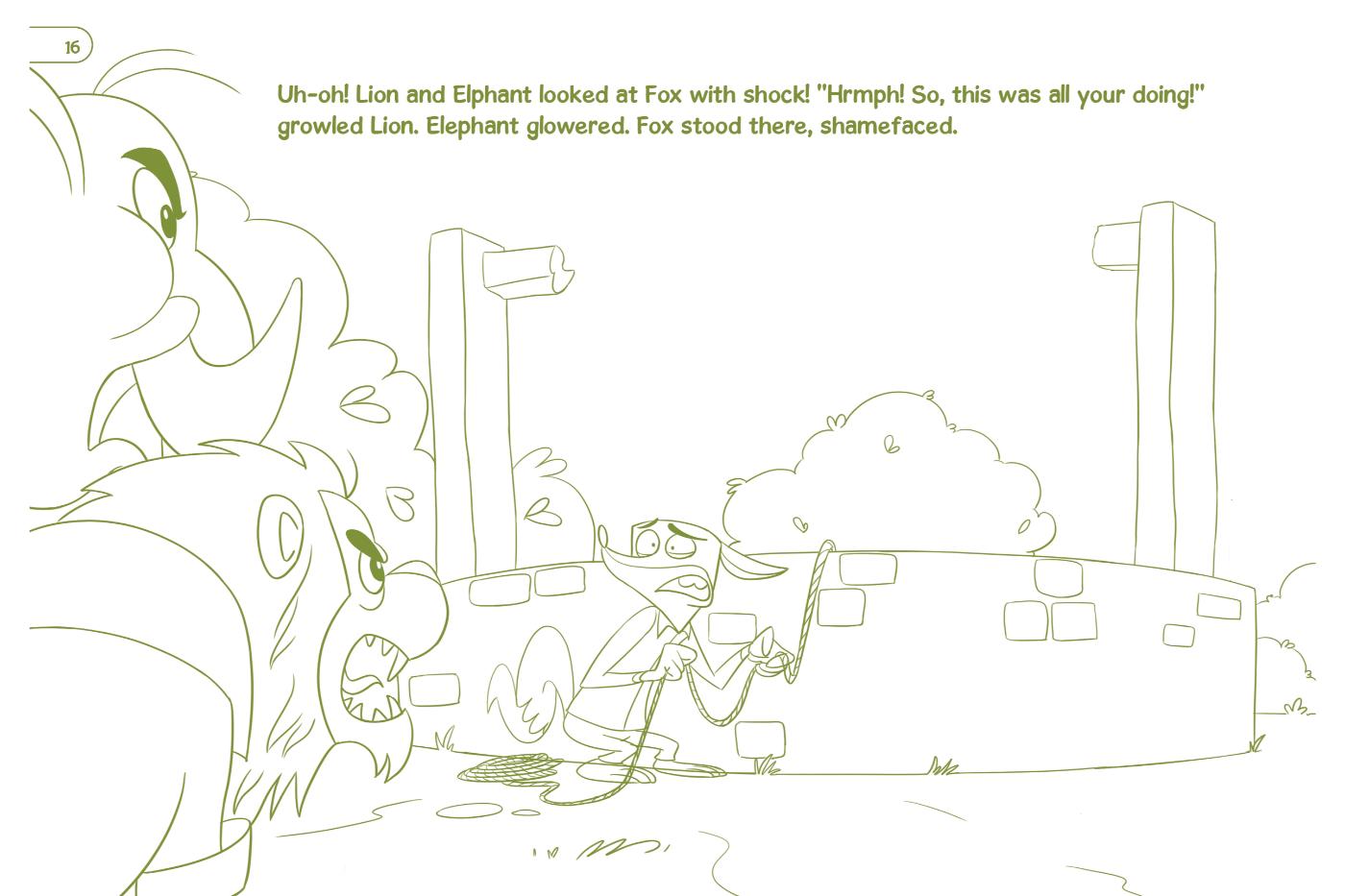 Aesop's 2.0, The Fox and the Goat, Read Along Colouring Book