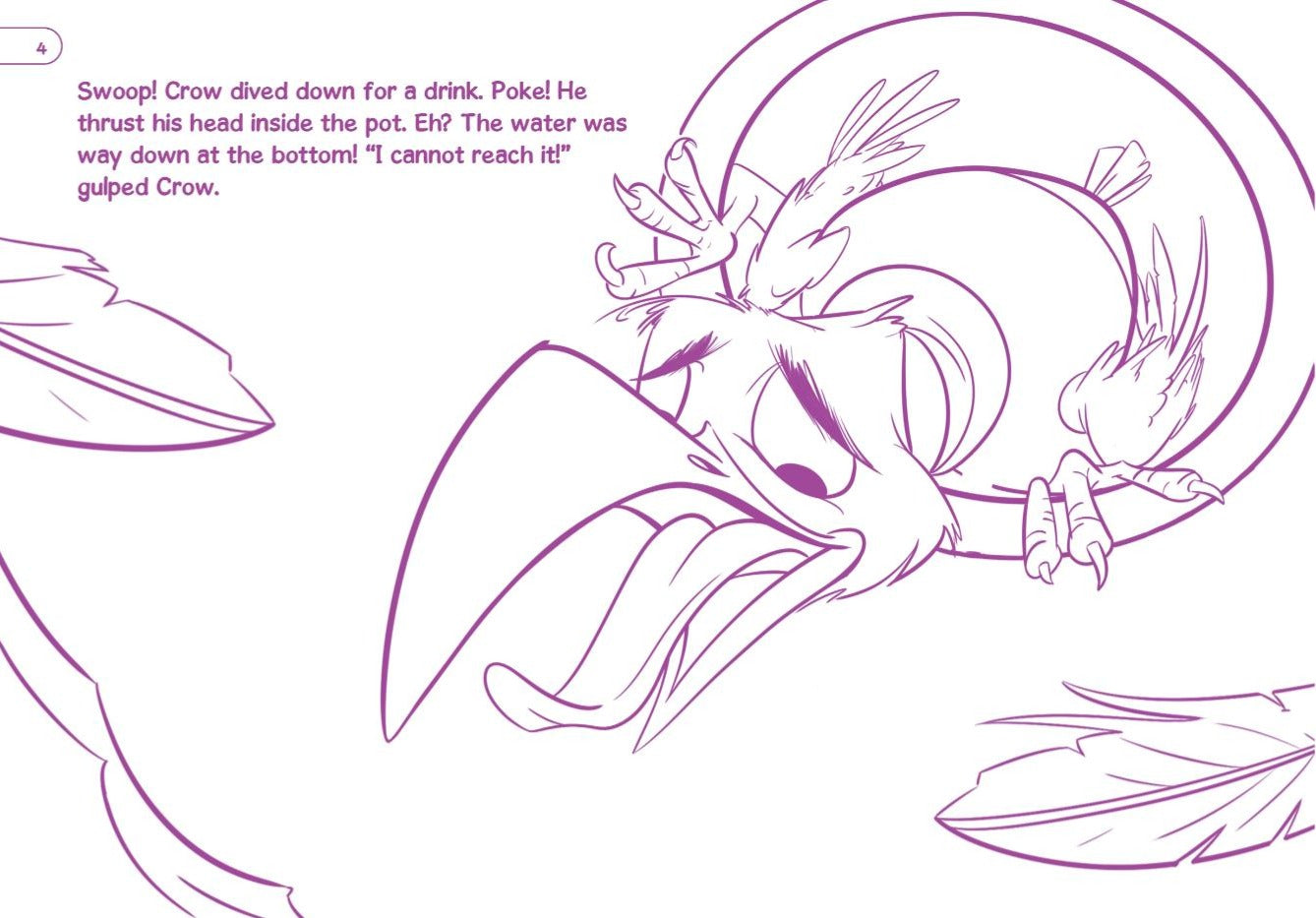 Aesop's 2.0, The Thirsty Crow, Read Along Colouring Book
