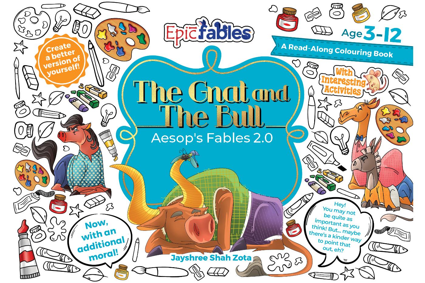 Aesop's 2.0, The Gnat and the Bull, Read Along Colouring Book