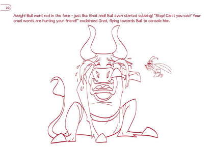Aesop's 2.0, The Gnat and the Bull, Read Along Colouring Book