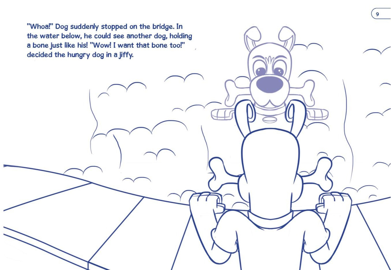 Aesop's 2.0, The Dog and the Bone, Read Along Colouring Book