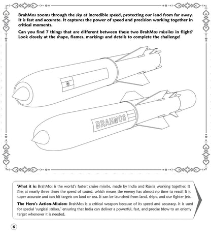 Indian Military-Battle Power, Wisdom and Valour at 75 Colouring Book
