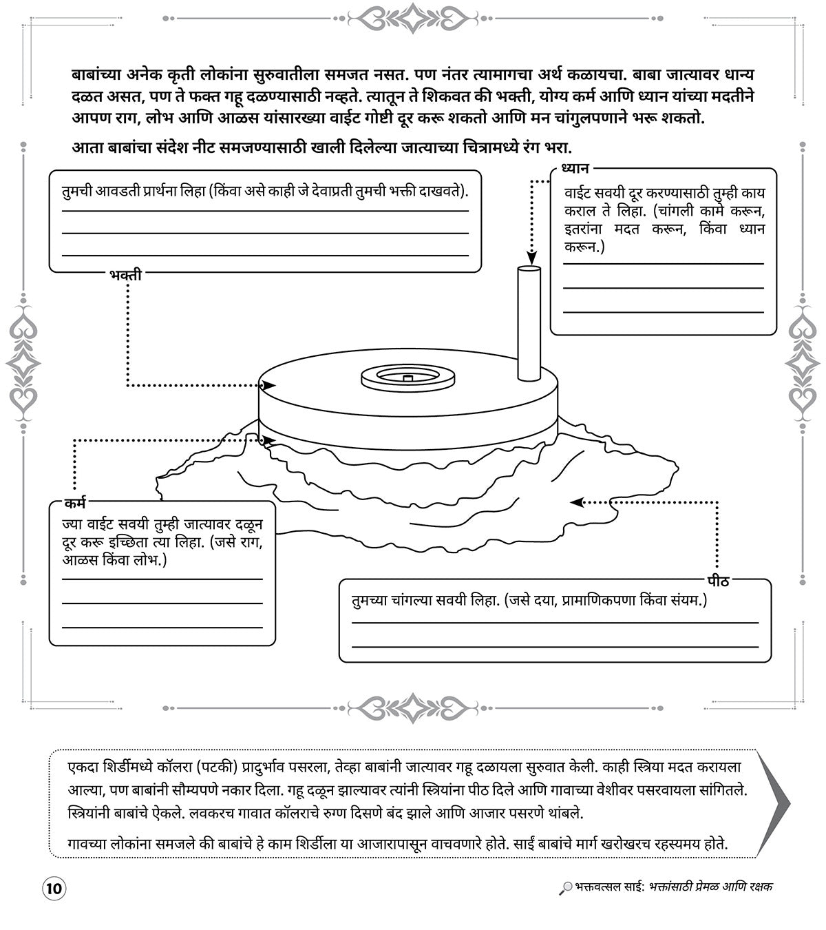 Sai Baba Colouring Book - The Miracle of Shirdi (Marathi)