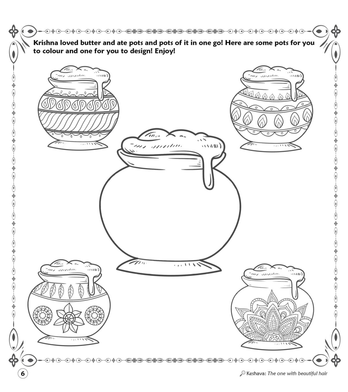 Lord Krishna Colouring Book, The Playful Divine