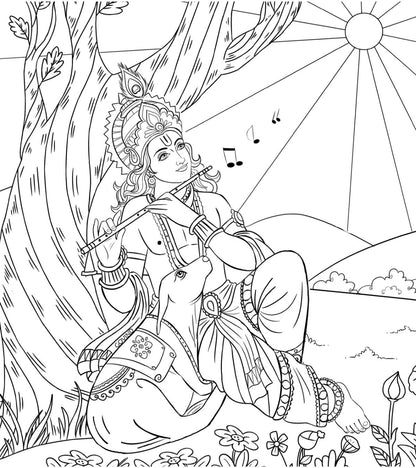 Shree Krishna Colouring Book, The Supreme Protector