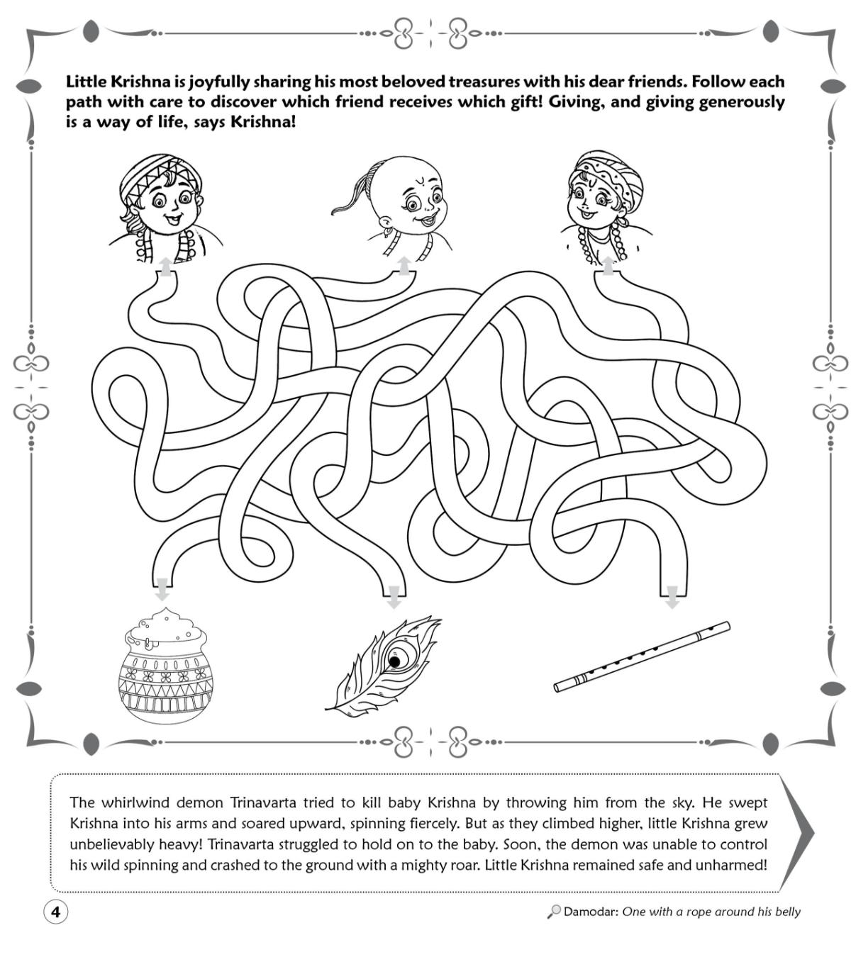 Little Krishna, Colouring Book, A Childhood of Miracles!