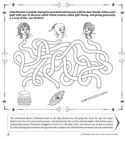 Little Krishna, Colouring Book, A Childhood of Miracles!
