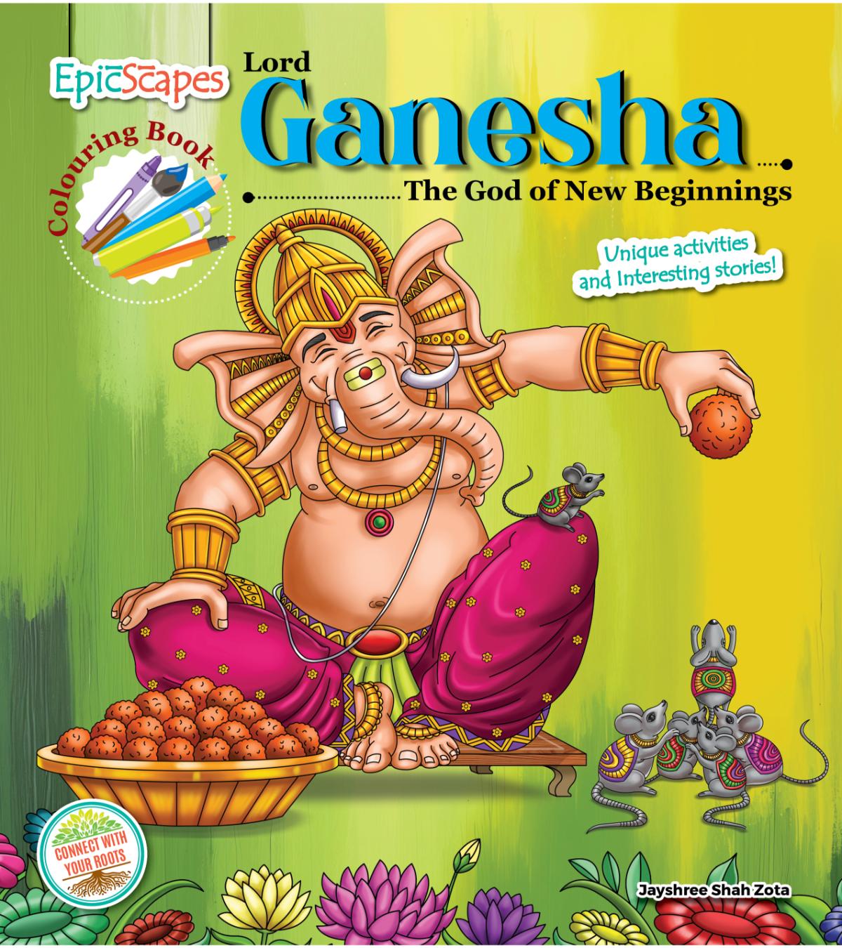 Lord Ganesha, Colouring Book, The God of New Beginnings