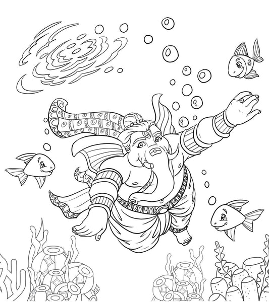 Lord Ganesha, Colouring Book, The God of New Beginnings