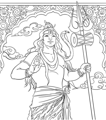 Lord Shiva, Colouring Book, The Powerful Yogi