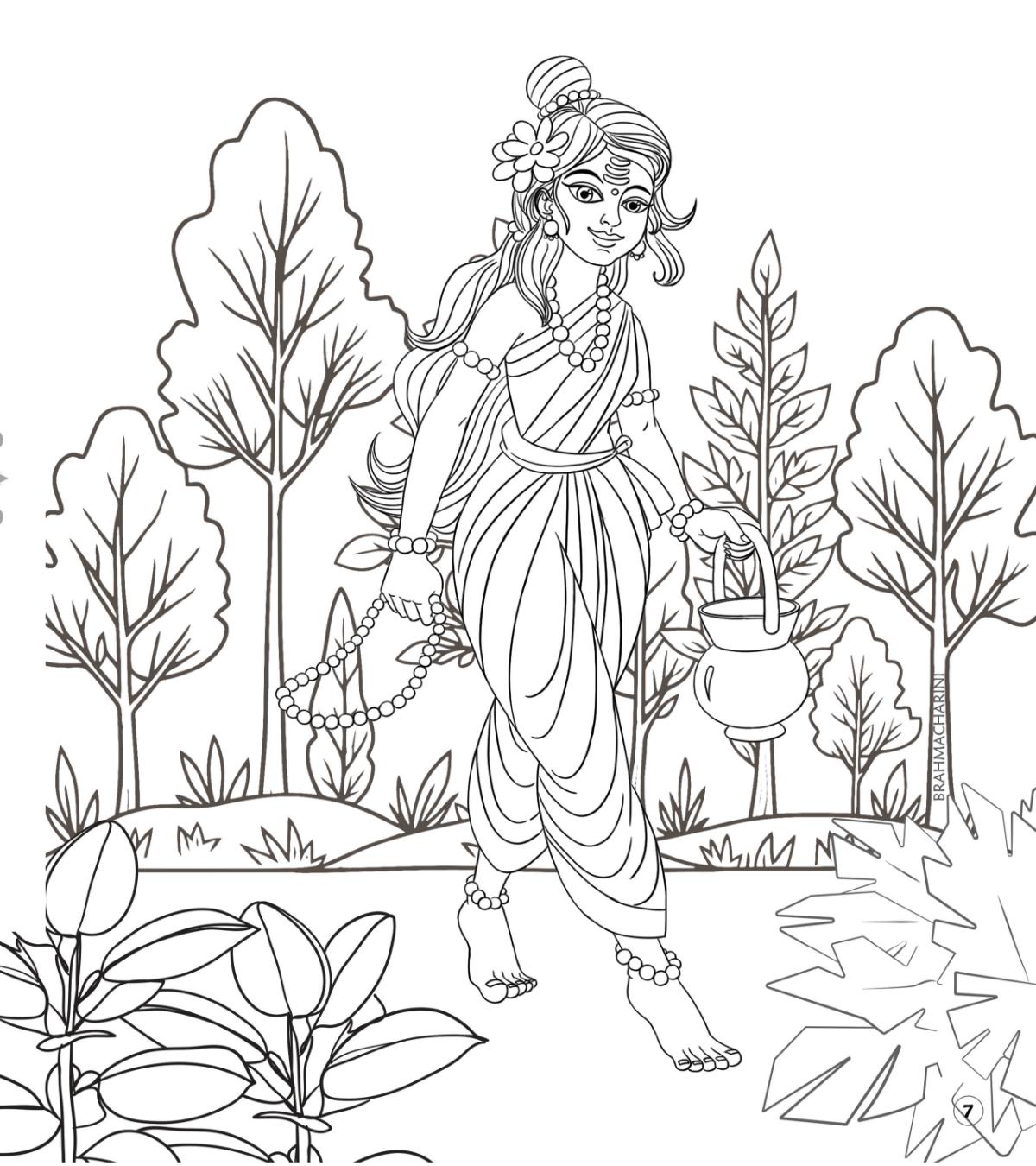 Nav Durga Colouring Book, Nine Forms of Shakti.