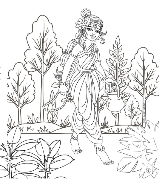 Nav Durga Colouring Book, Nine Forms of Shakti.